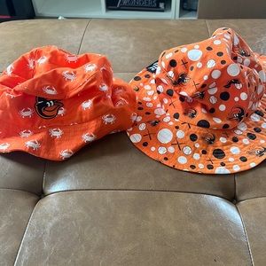 Two 2X Baltimore Orioles SGA bucket hats
